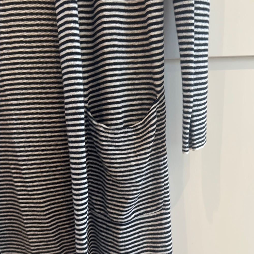 LOFT Monochrome Striped Open Cardigan - Picture 4 of 4